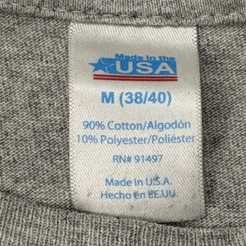 USA Made in America 2016 T-Shirt Men's Medium Gray Cotton Blend Patriotic Flag - Picture 4 of 14